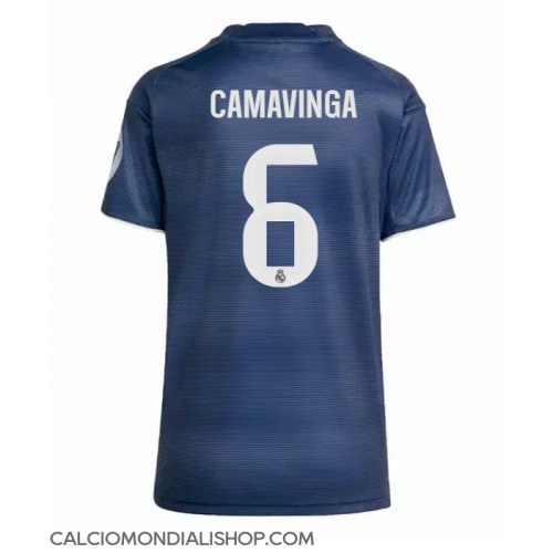 Maglie da calcio Real Madrid Eduardo Camavinga #6 Seconda Maglia Femminile 2025-26 Manica Corta